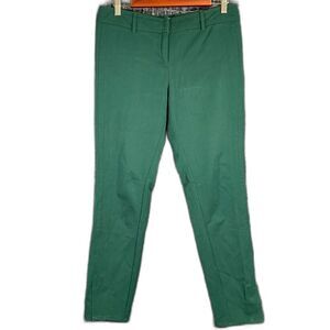 NEW YORK & CO Green Side Hem Slit Mid-Rise Pants Trousers Size 6 #786